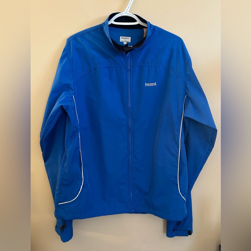 Running Room Blue Windbreaker with Reflective piping Jacket
